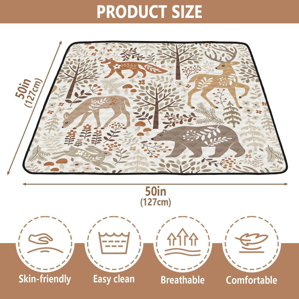 KICPOAY baby play mat non-slip bottom—prevents mat movement during crawling.