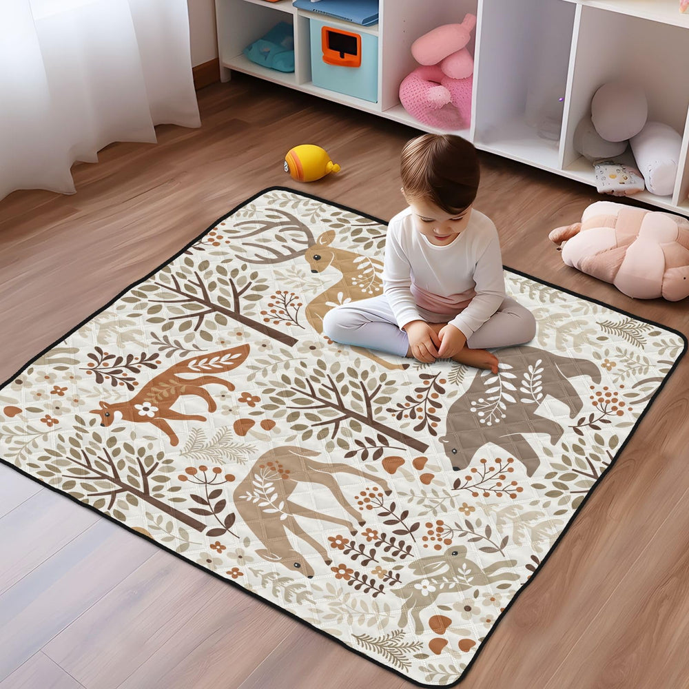 KICPOAY baby play mat waterproof surface—easy cleanup after spills and messes.