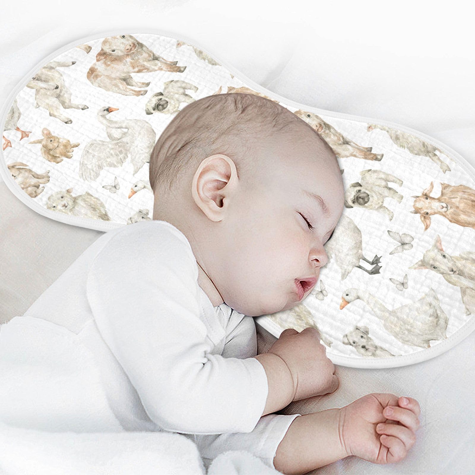 KICPOAY muslin burp cloths closeup emphasizes gentle touch and softness