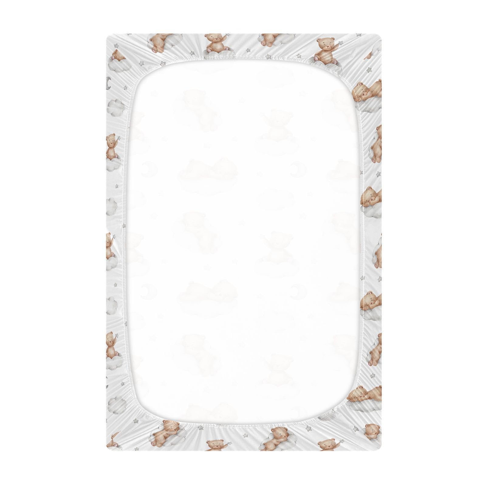 KICPOAY crib mattress sheet 52x28x9 fits standard pack n play mattresses securely.