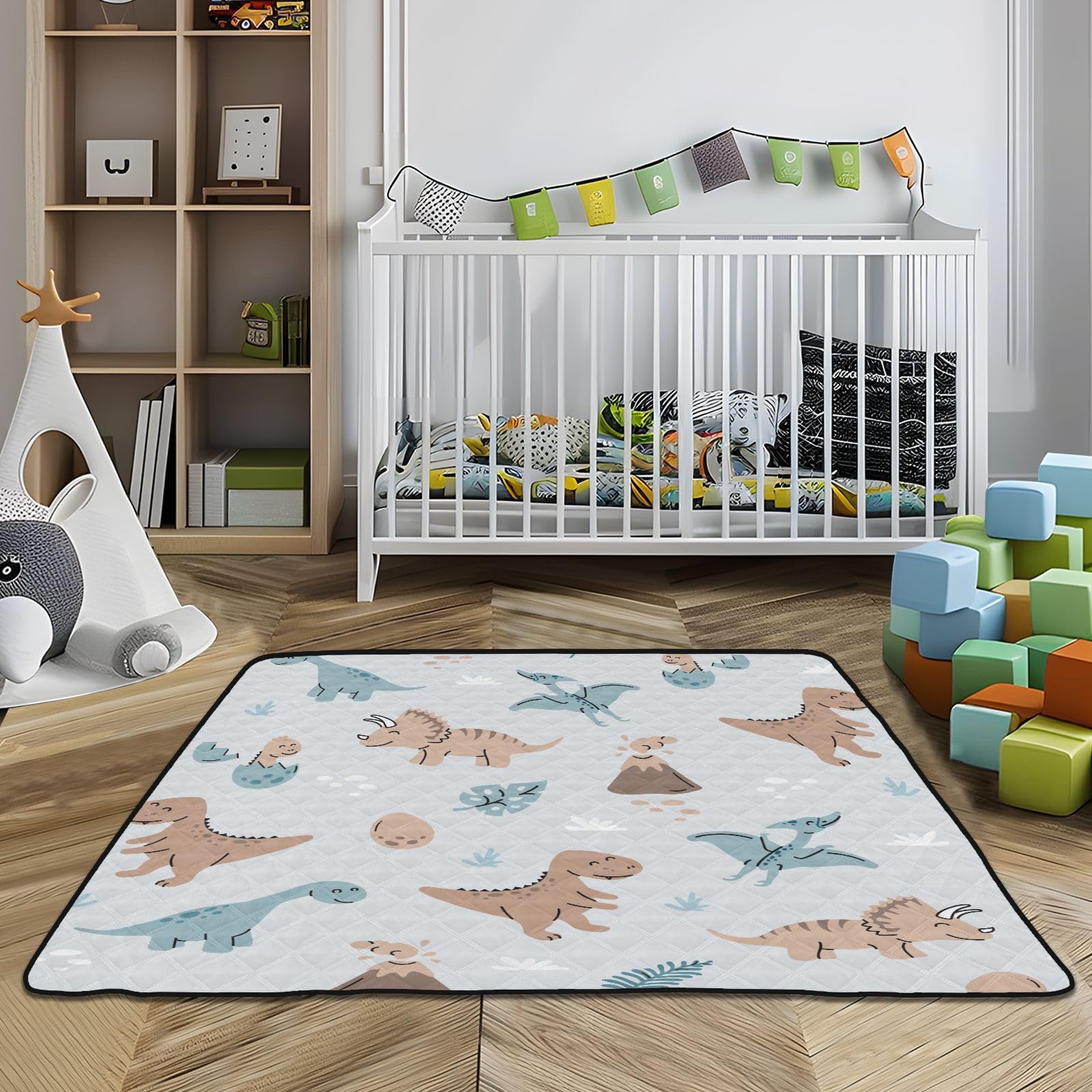 KICPOAY cushioned surface supports comfortable rolling and early motor exploration.