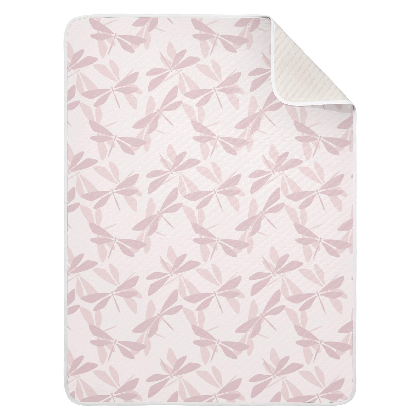 KICPOAY dragonfly swaddle pink-purple — soft cotton blanket for cozy newborn cuddling
