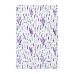 KICPOAY fitted crib sheets lavender-purple close-up shows soft, snug fit.