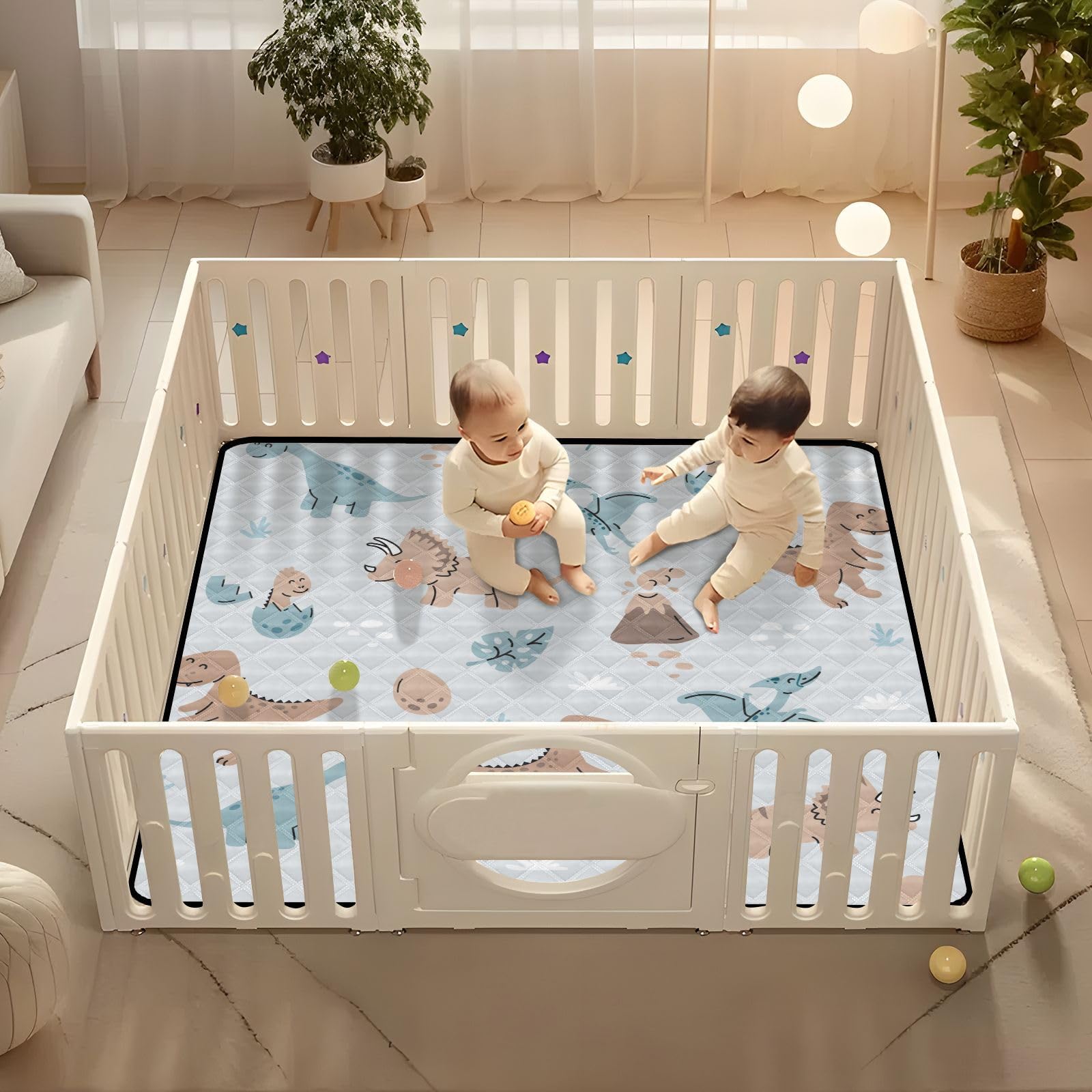 KICPOAY foldable play mat packs compactly for travel and visits.