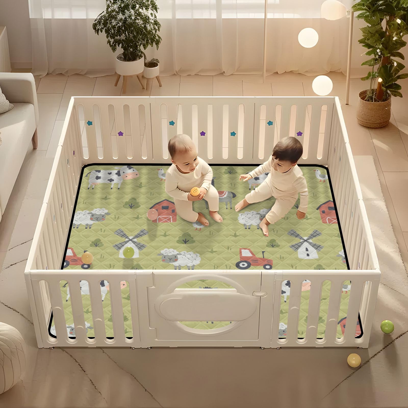 KICPOAY 50x50 size offers ample space for rolling, crawling, and exploring