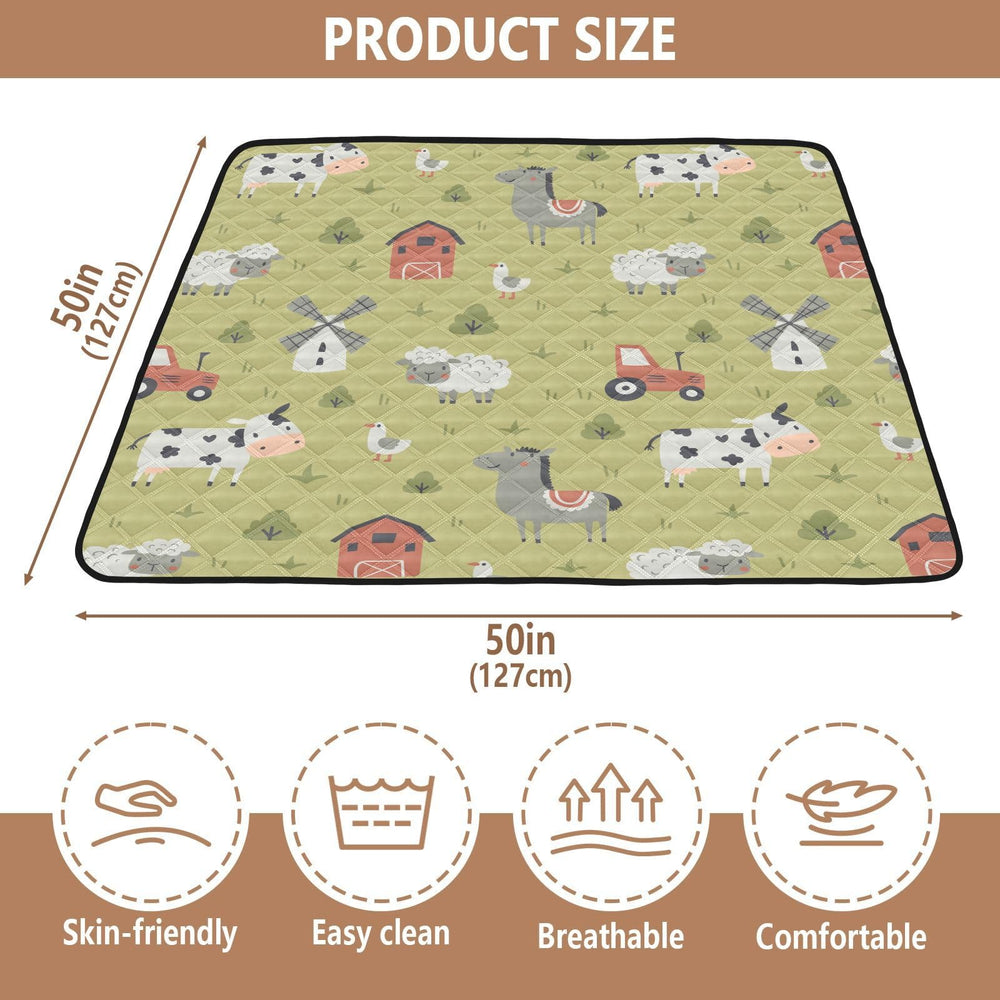 KICPOAY play mat non-slip bottom helps keep surfaces stable for infants