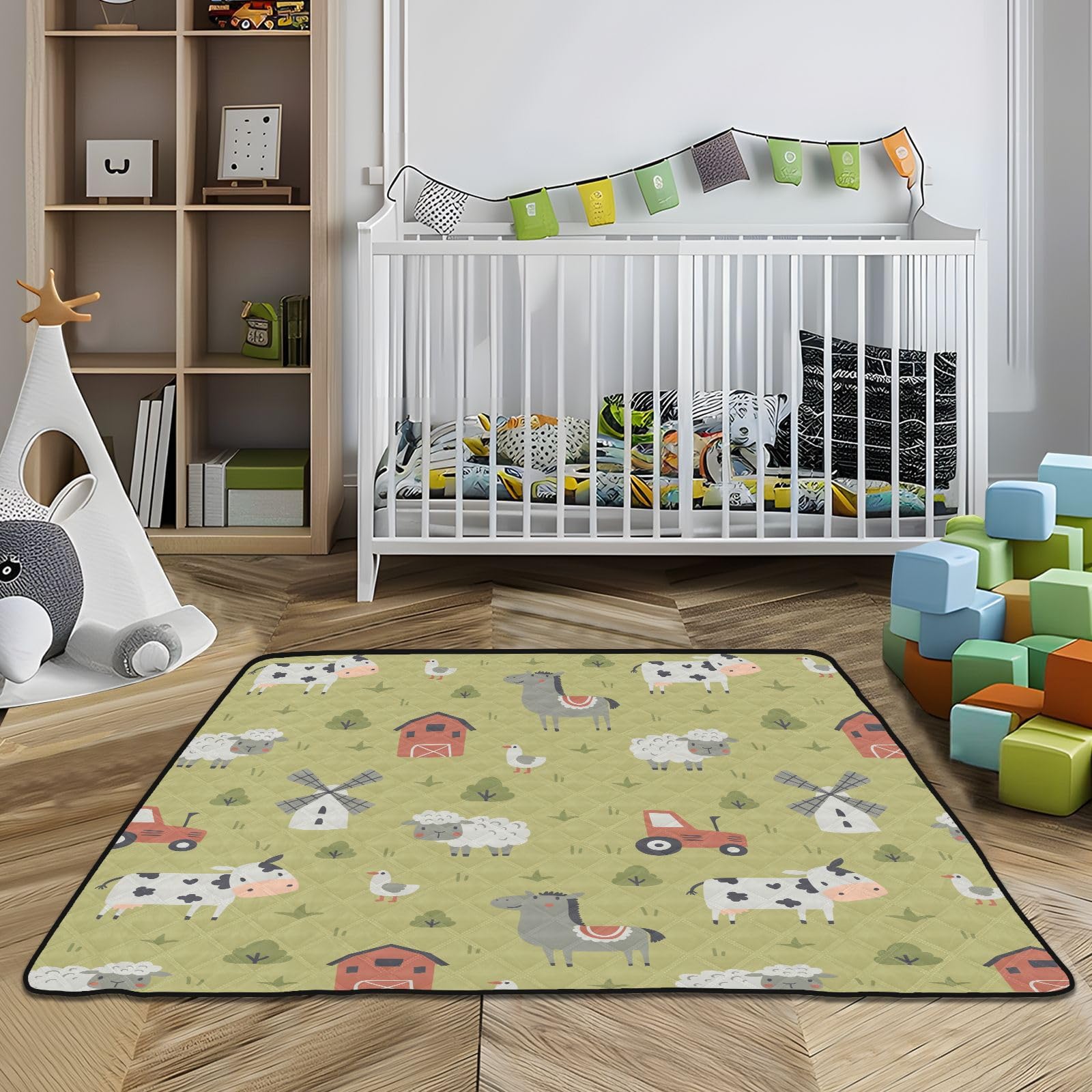 KICPOAY tummy-time-friendly mat cushions wrists and elbows during learning sessions