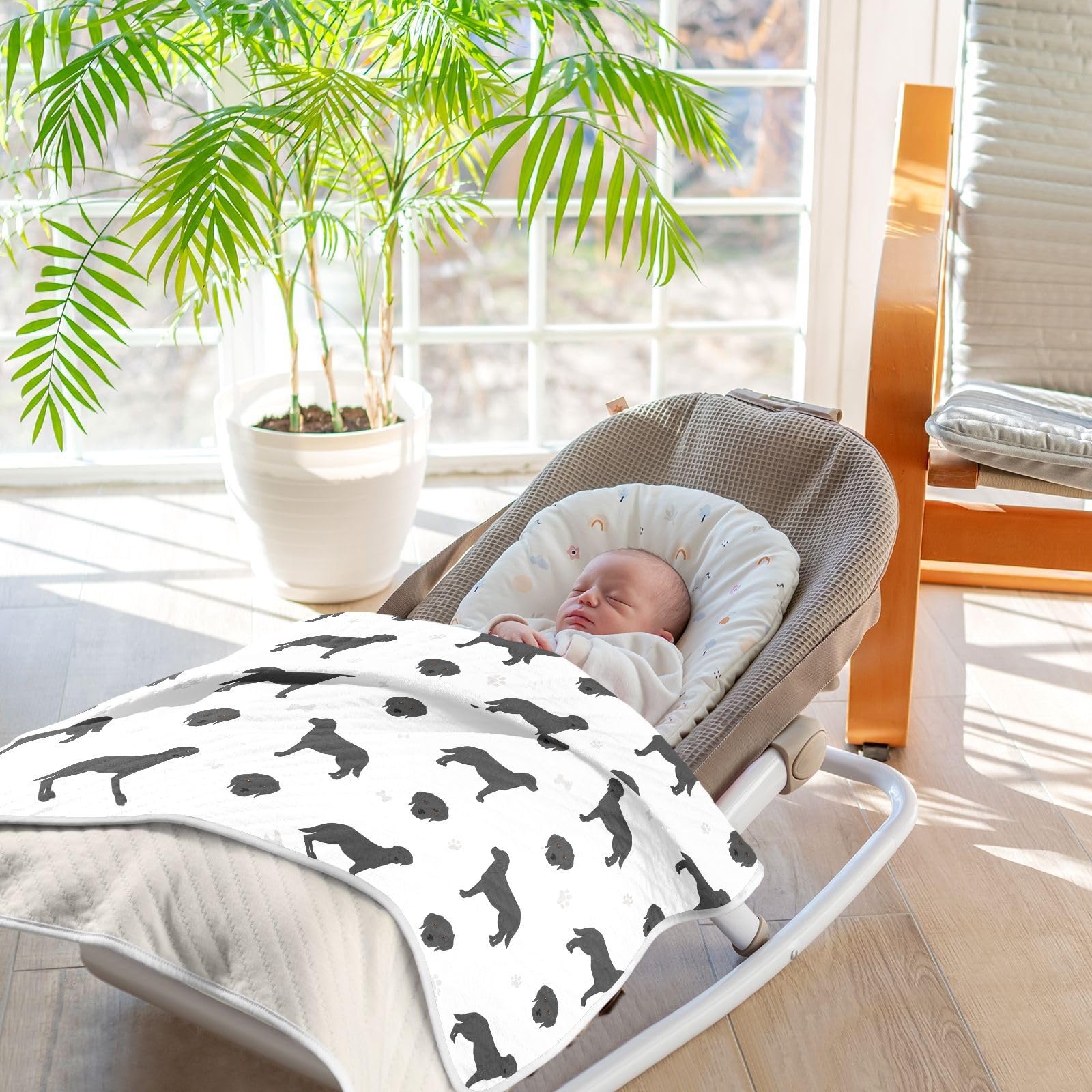 KICPOAY swaddle blanket soft play mat for tummy time