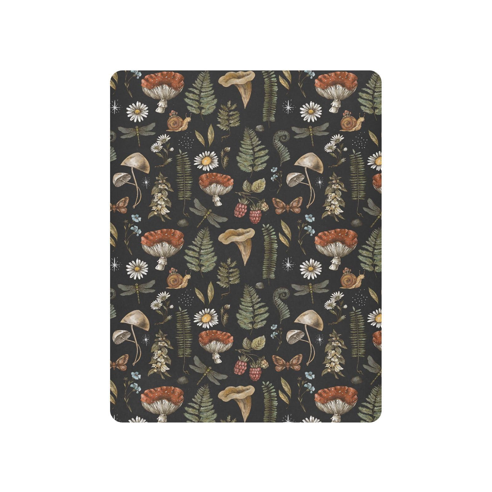 KICPOAY Vintage Mushroom Forest family-friendly design fits boys or girls rooms.