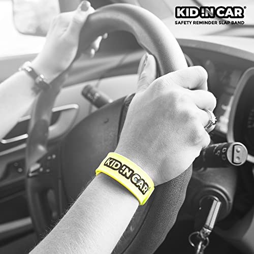 KID !N CAR band wrapped around car seat base shows simple storage when not in use