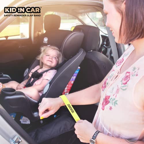 KID !N CAR black-ink debossed text emphasizes clear visibility