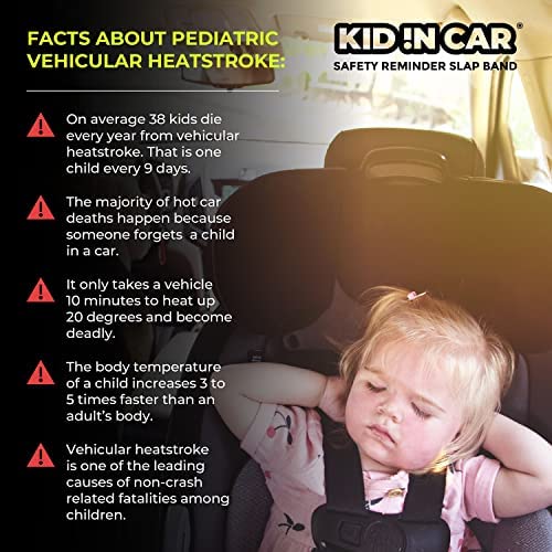 KID !N CAR wrist-worn reminder on dad's wrist aids quick checks before driving