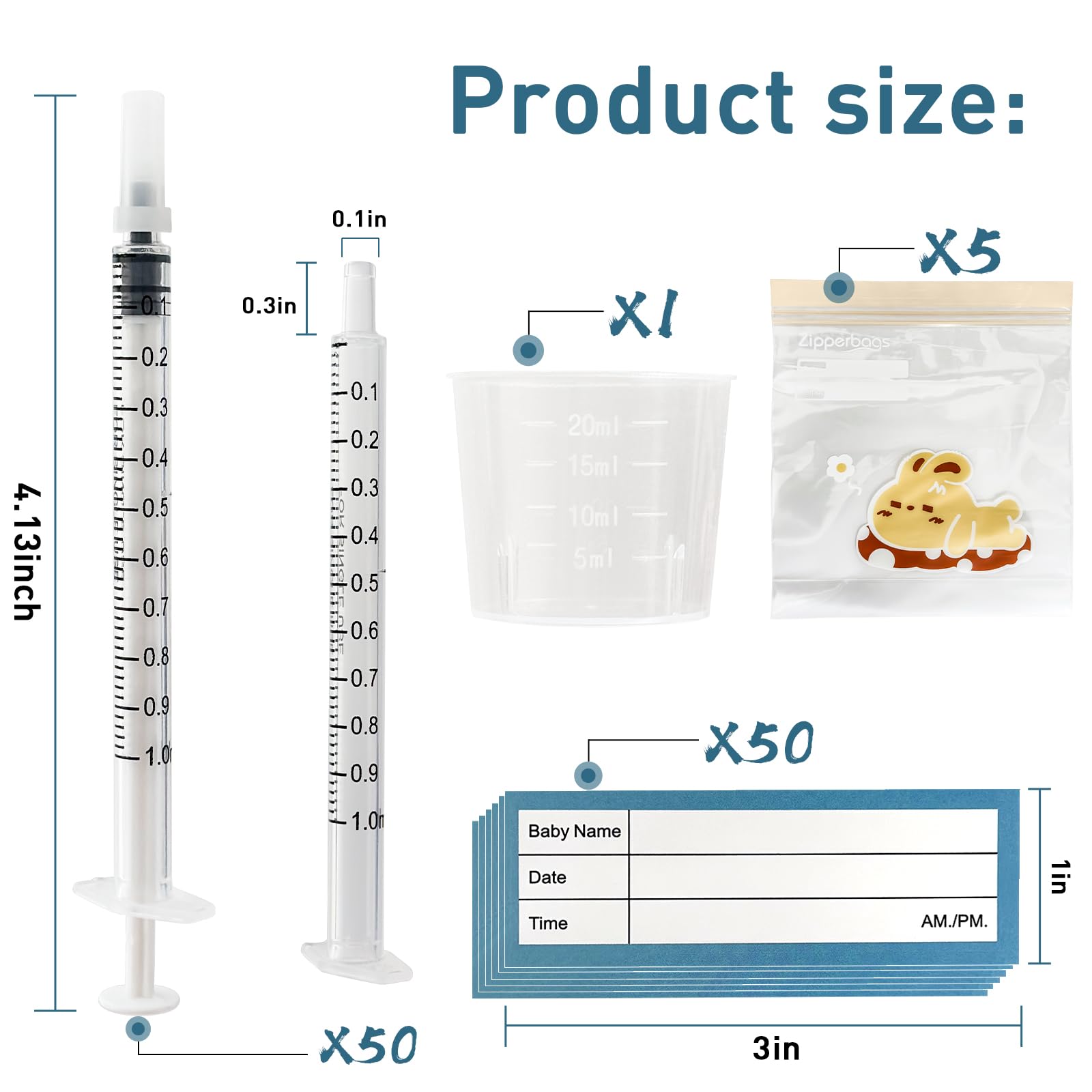 Kid2Kit colostrum collector kit measuring cup for easy portioning.