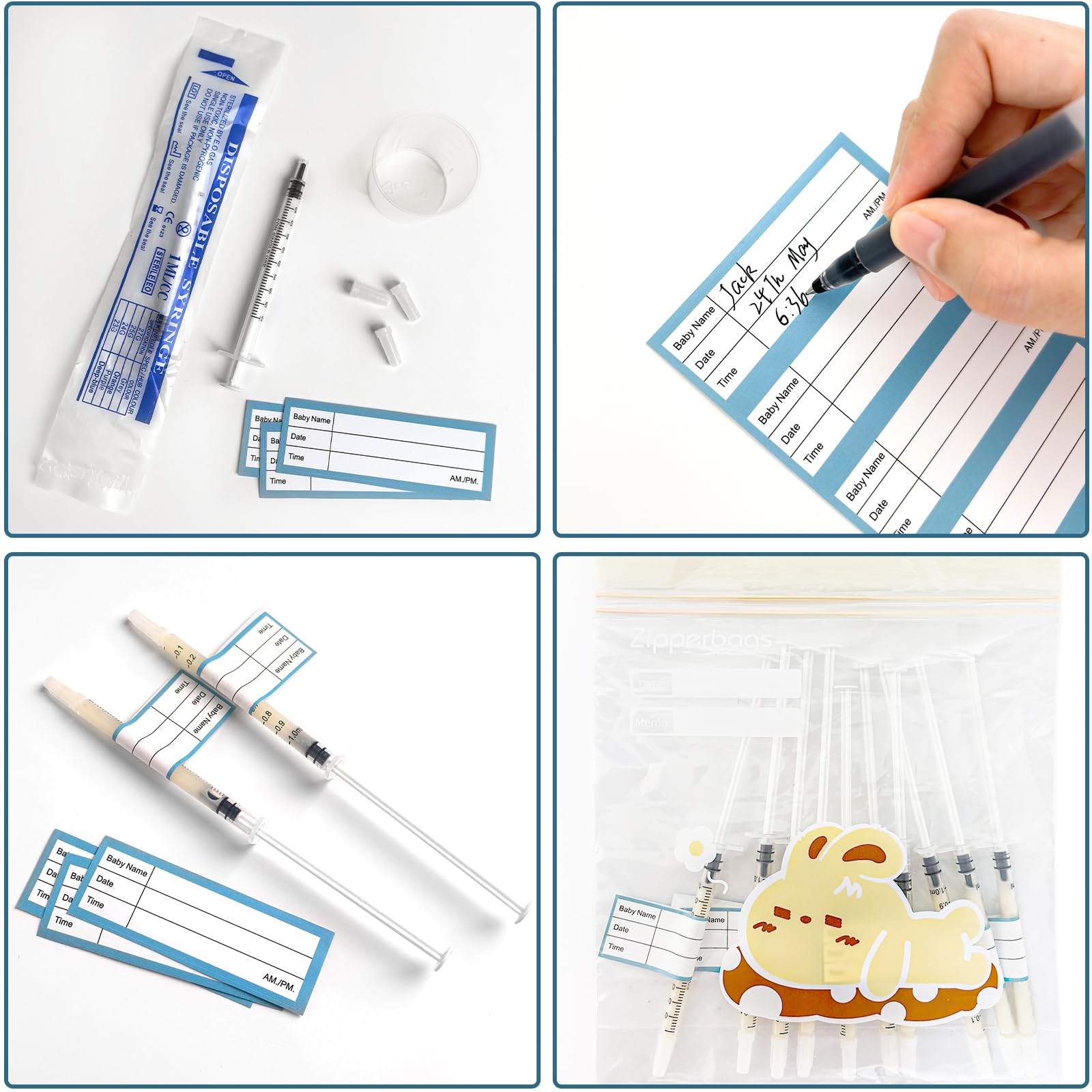 Kid2Kit syringe storage bags keep syringes organized and hygienic.