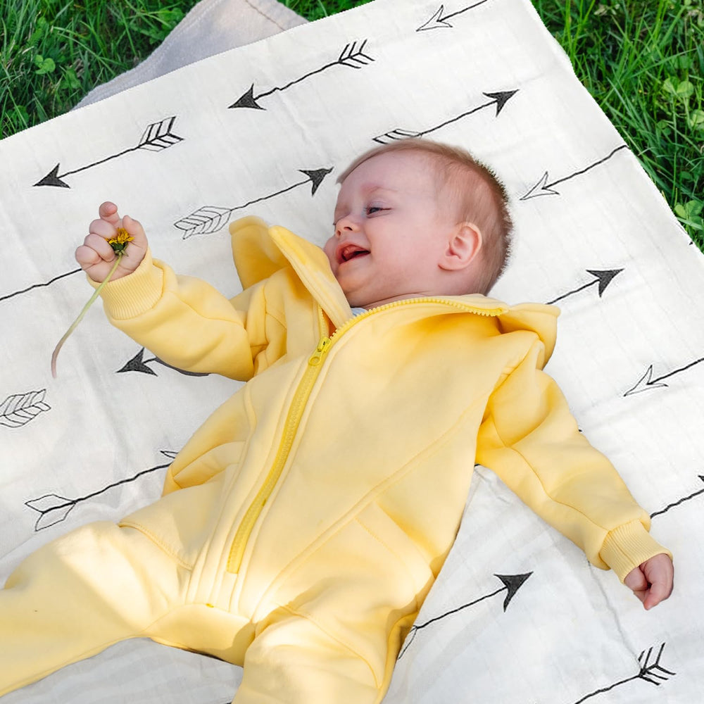 KiddyCare muslin swaddle blanket soft cotton touch for easy wrapping.