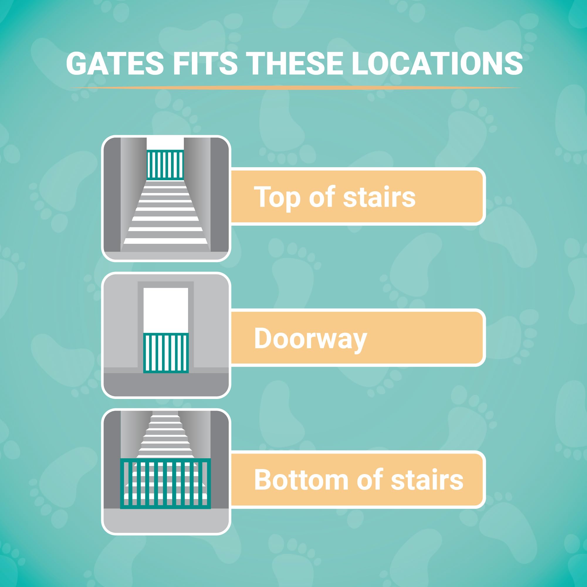 KidCo universal installation kit optional for adjusting gate fit on complex stairs.