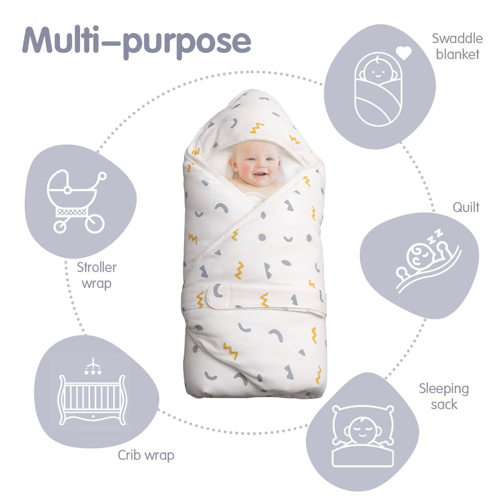 KIDDA swaddle all-season use provides versatile warmth and coverage.
