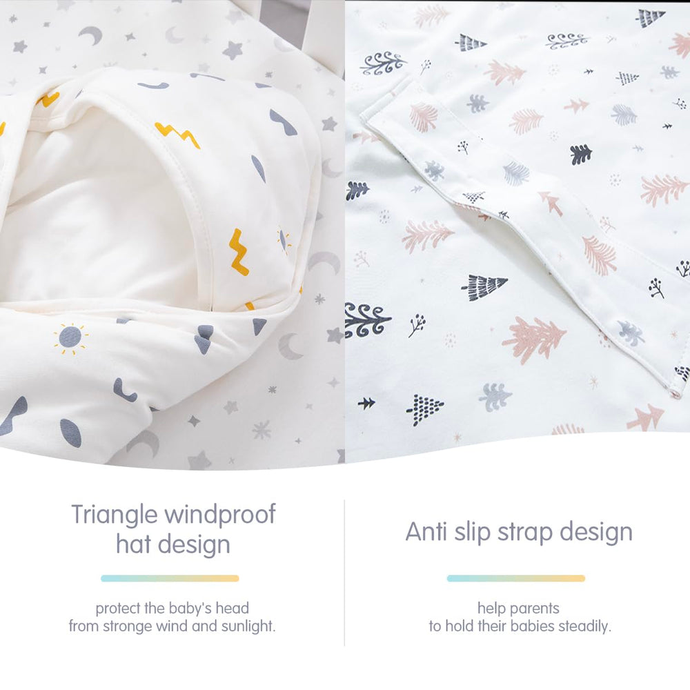 KIDDA swaddle features anti-slip back strap to stay secure.