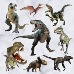 Kiddale dinosaur wall stickers 12-piece sheet for quick, colorful kids' room decor.