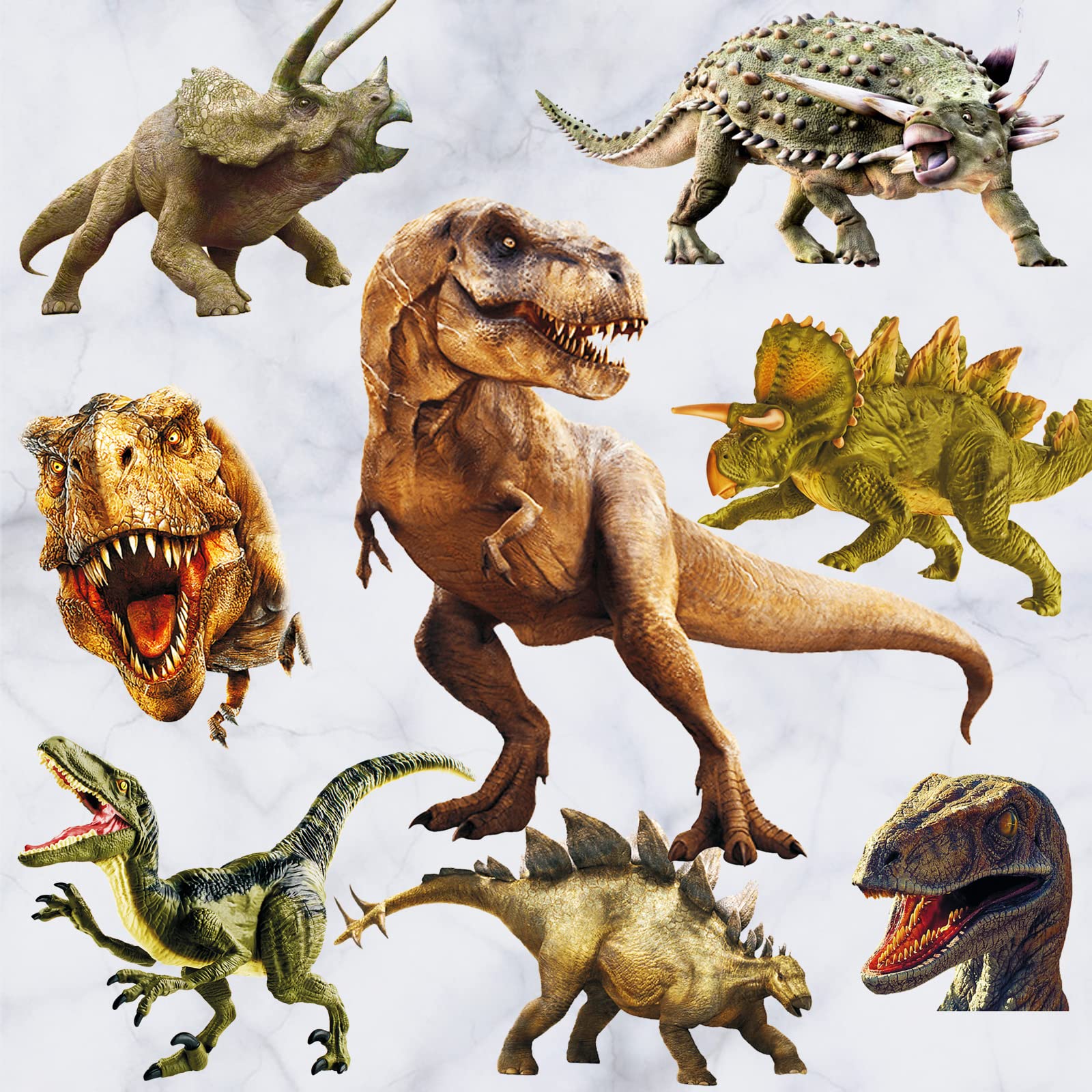 Kiddale dinosaur wall stickers sheet with eleven dinosaurs for a vibrant kids’ room.