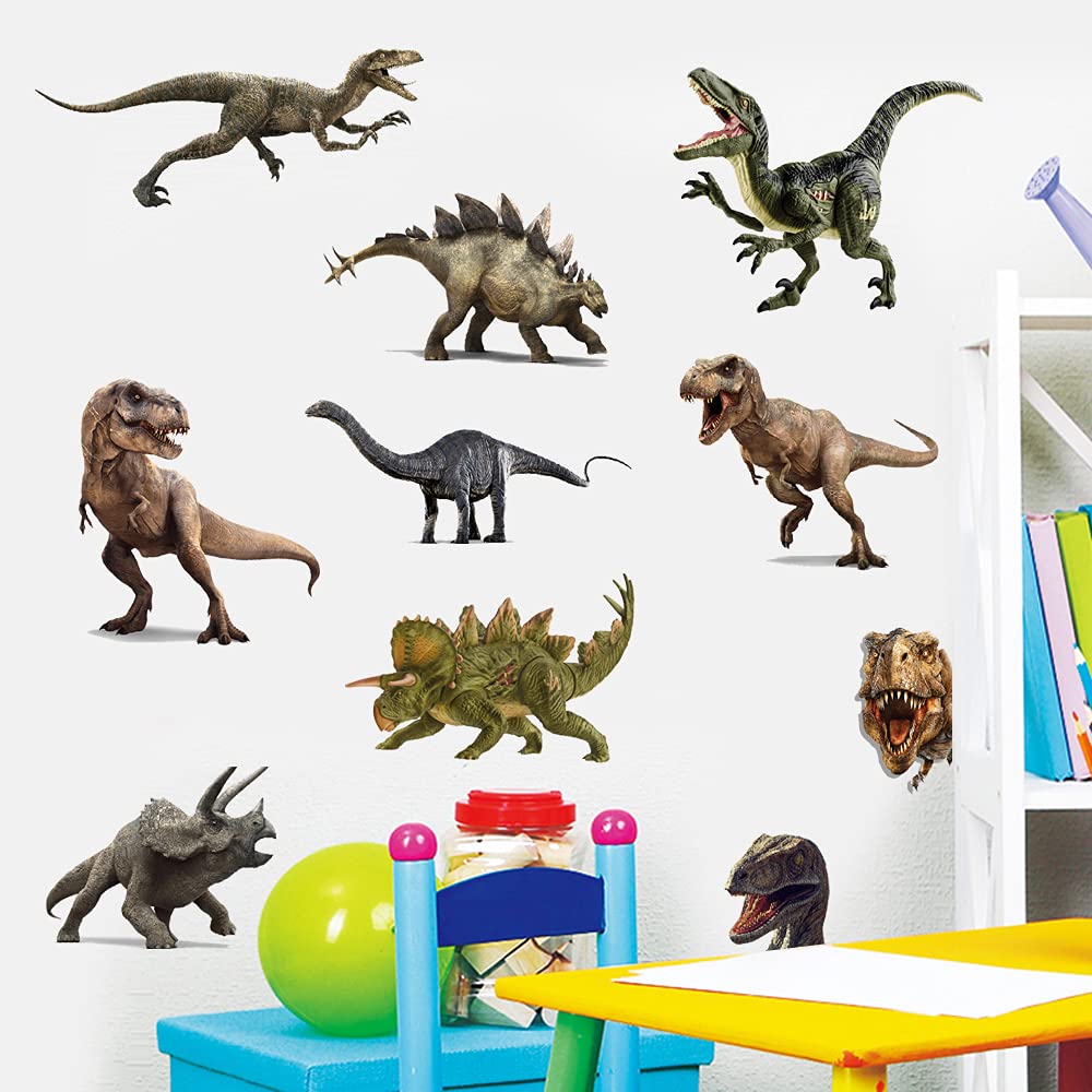 Kiddale dinosaur decals brighten spaces, ideal for kids' bedrooms, living rooms, or classrooms.
