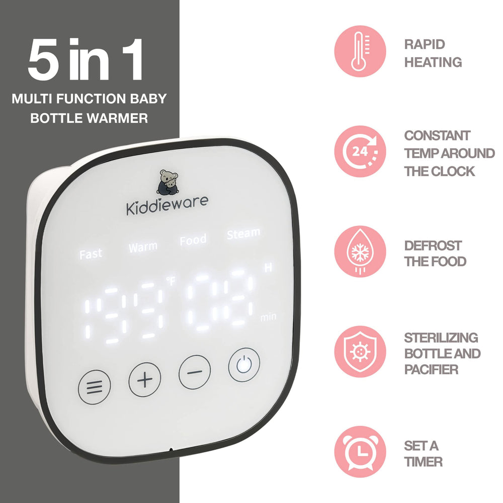 Kiddieware bottle warmer 24-hour warming preserves milk at consistent temperature