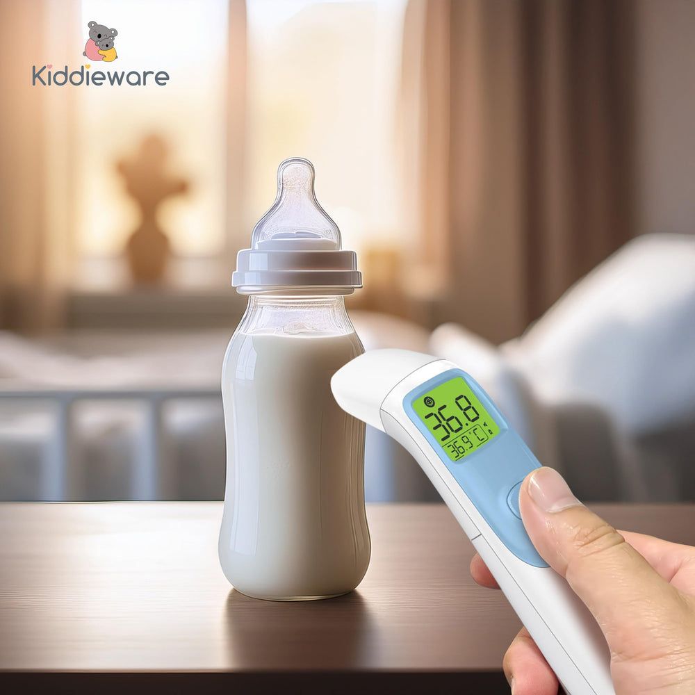 Kiddieware fever indicator display shows color-coded readings