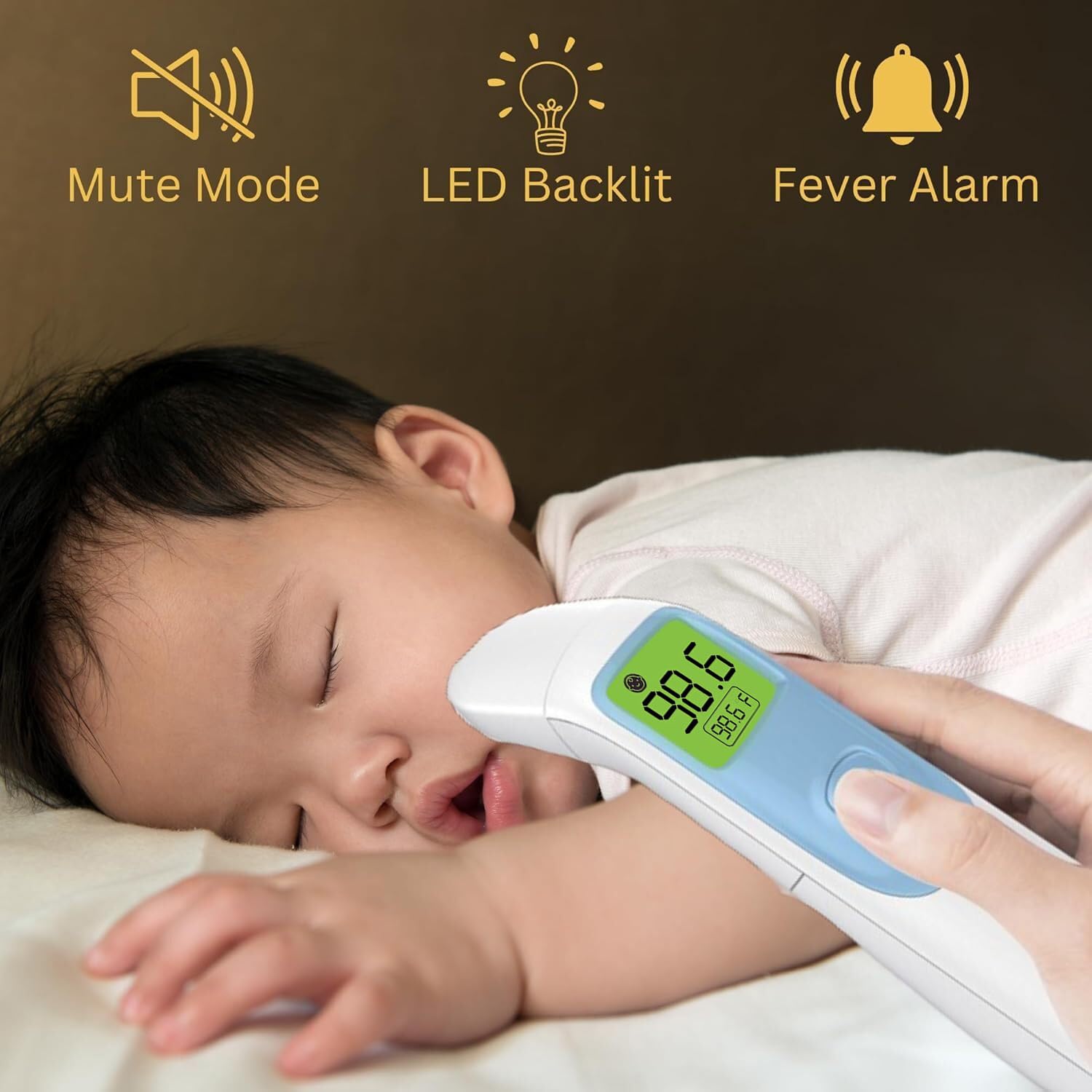 Kiddieware forehead thermometer touchless sensor for safe measurements