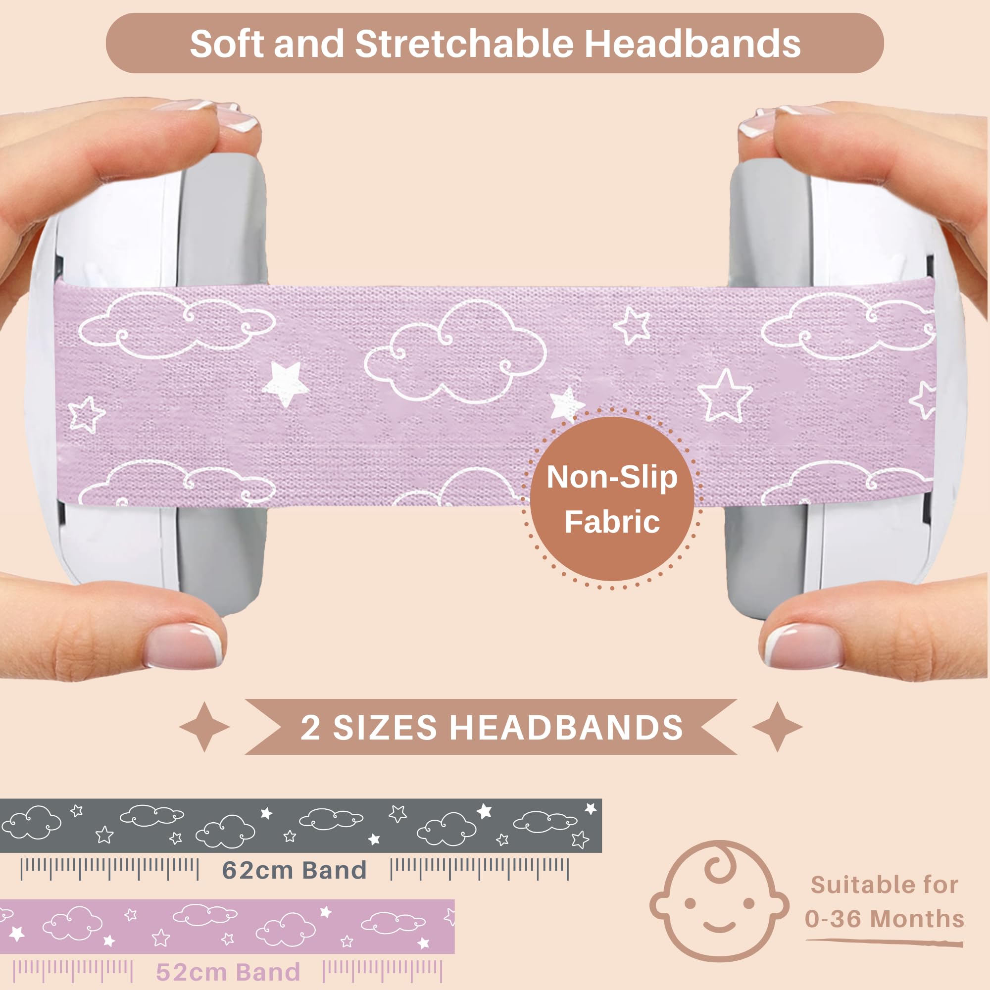 Kiddieware Gray ear cups closeup showing soft cushions for comfort.