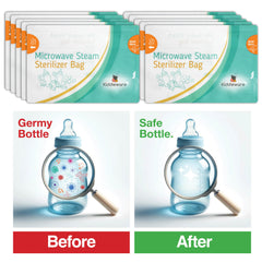 Kiddieware sterilizer bag on-the-go enables portable cleaning of baby items.