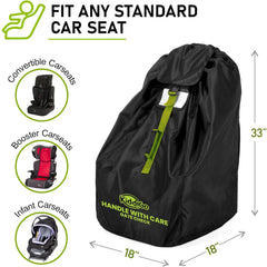 KiddiGo car seat bag overlap-clip provides secure protection against moisture and dirt