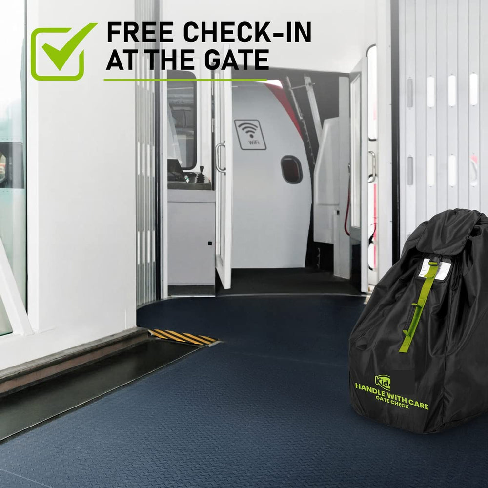 KiddiGo car seat bag universal-fit demonstrates compatibility with most seats