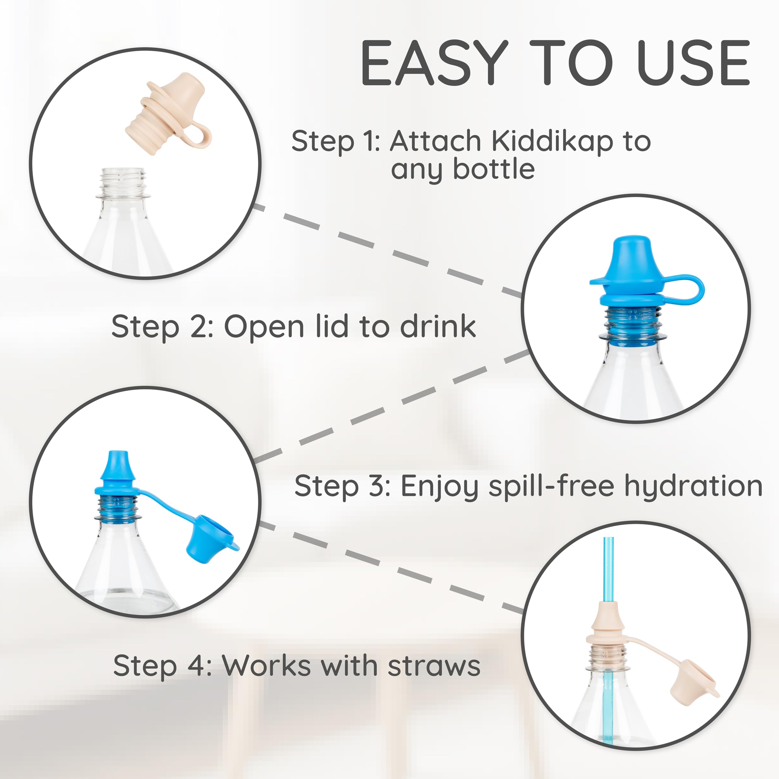 Kiddikap dishwasher-top-rack image shows easy cleaning after adventures.