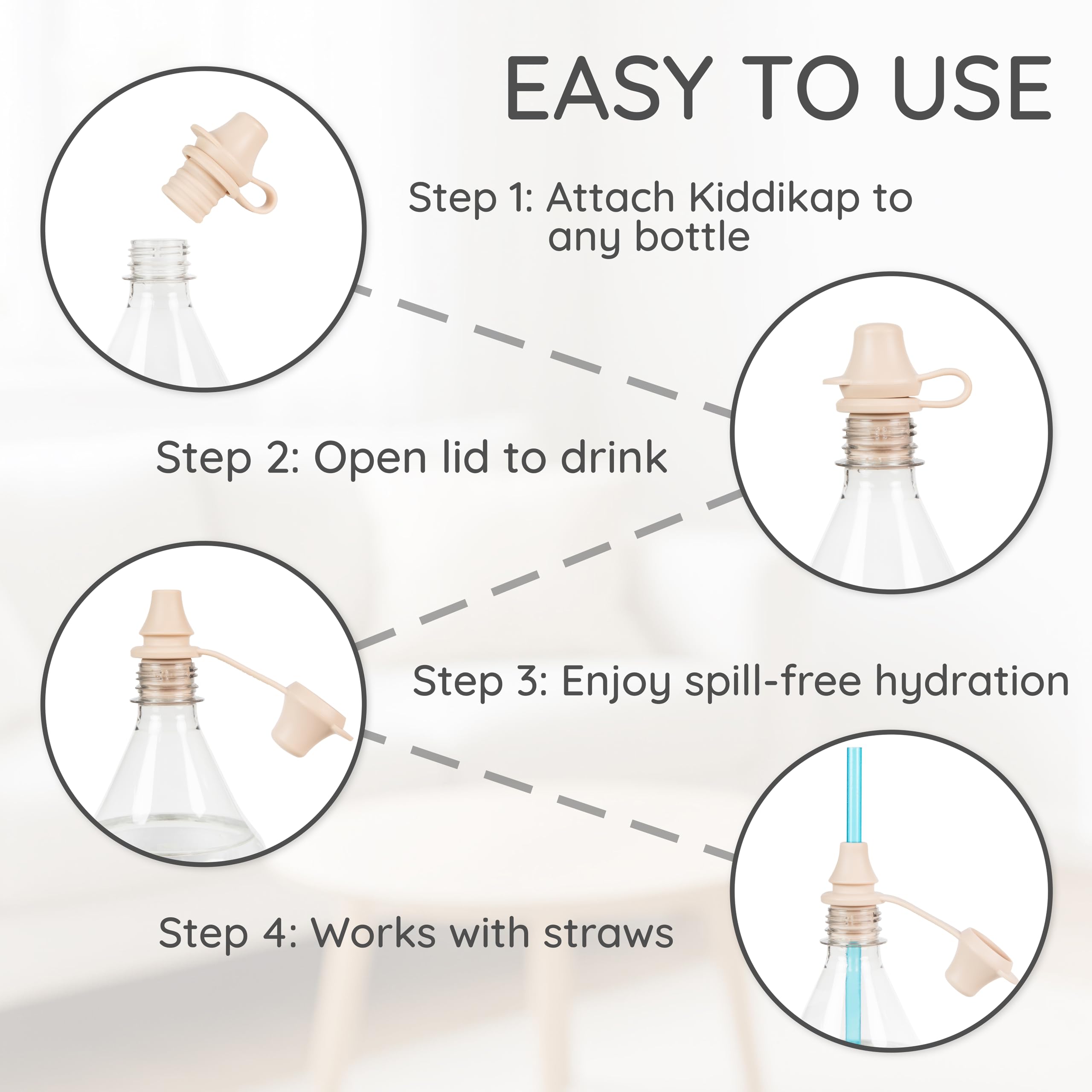 Kiddikap pocket-sized hydration aid fits bags for easy access.