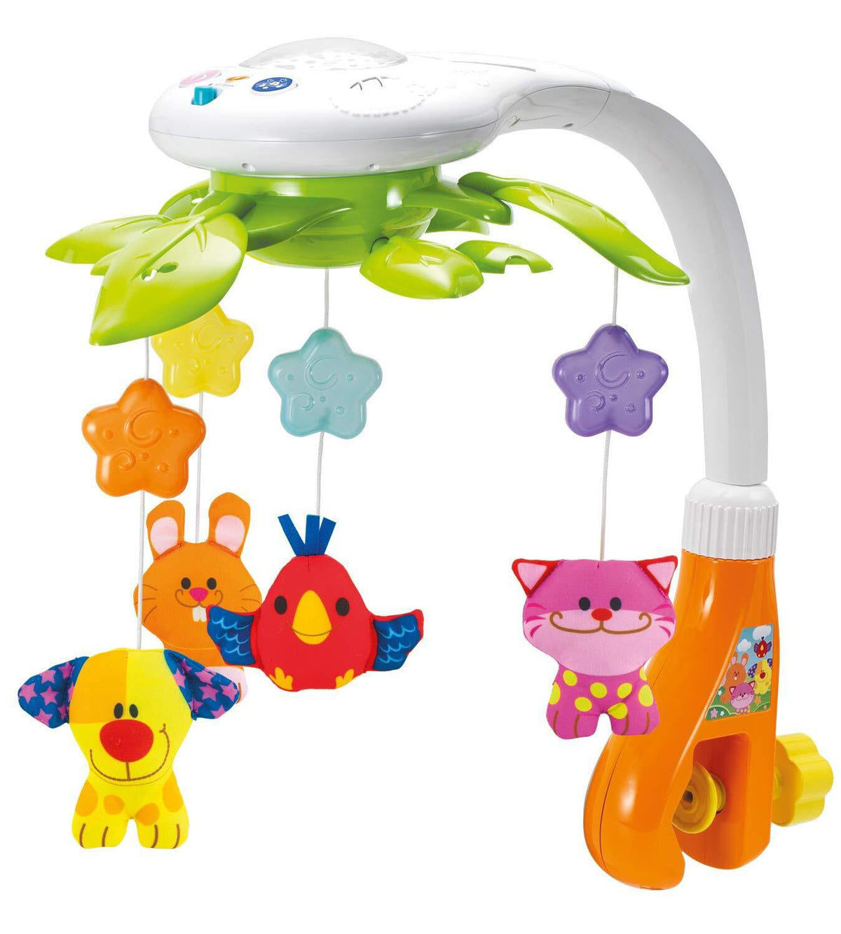 KiddoLab dream-pets-mobile-dance four animals soothe baby to sleep