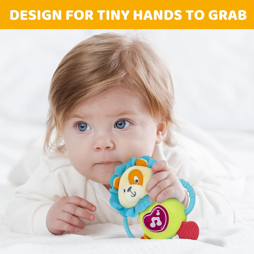 KiddoLab Musical Caesar teether with rattle sound for curiosity.