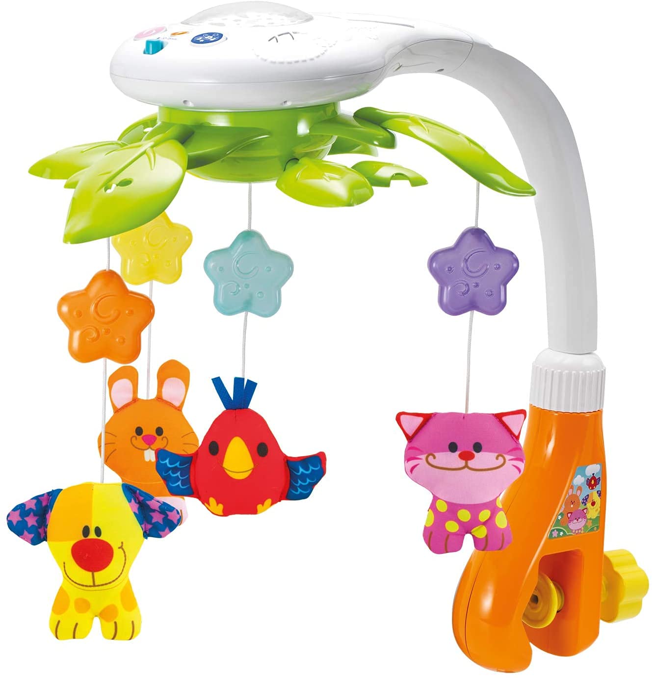 KiddoLab night-time-sleep-scene baby beneath starry ceiling promotes gentle routine