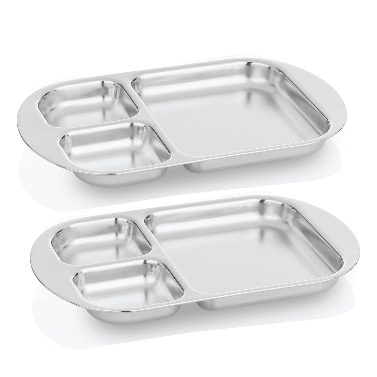 Kiddobloom education-series divided plates—two compartments support portion control during meals.