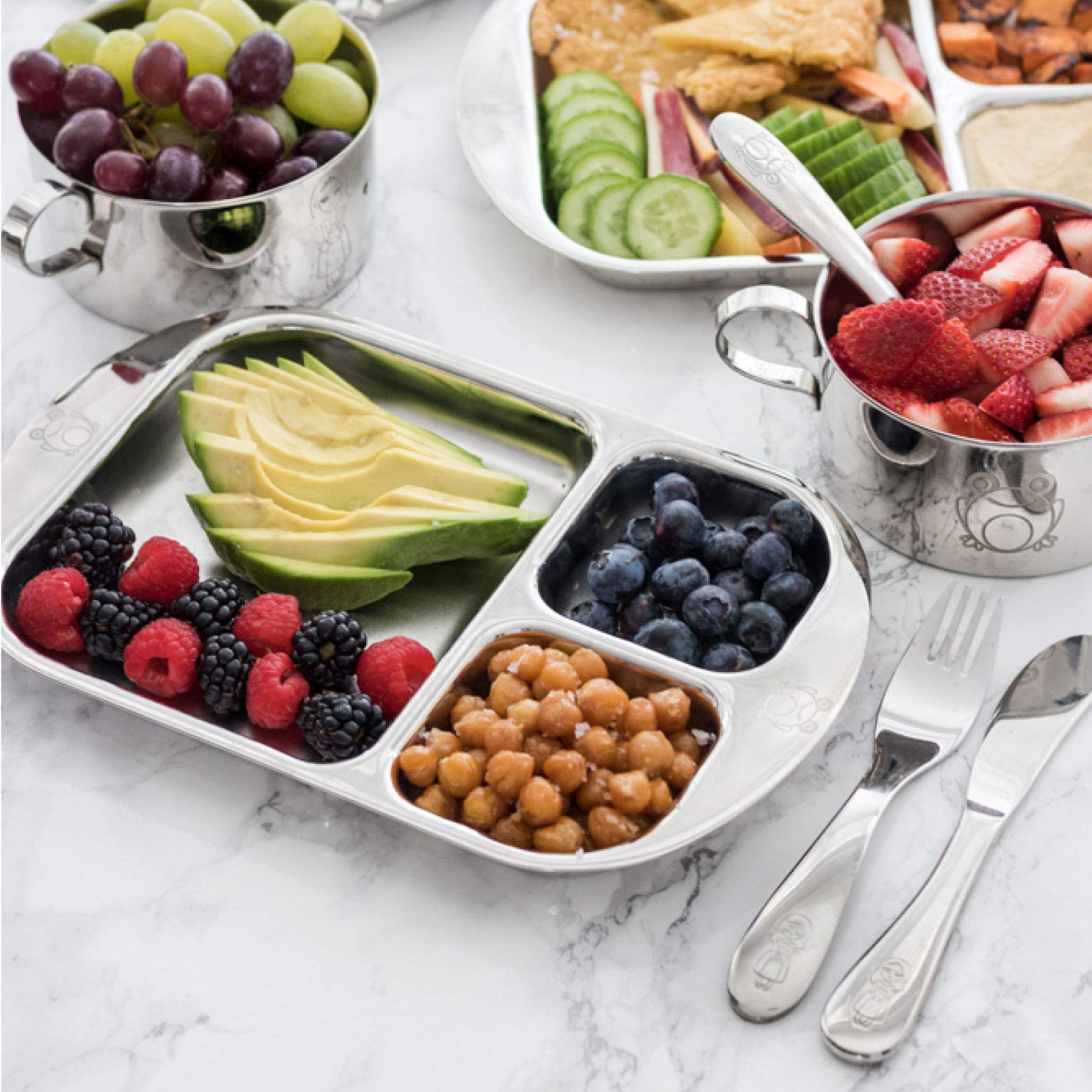 Kiddobloom mealtime-on-the-go utensils designed for lunchbox compatibility and durability