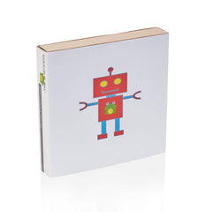 Kiddobloom robot-design utensil fork with safe rounded tips for little eaters
