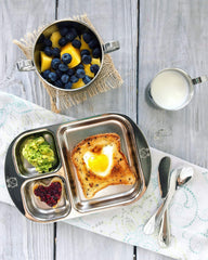 Kiddobloom stainless steel utensils show lunchbox-friendly design and durability.