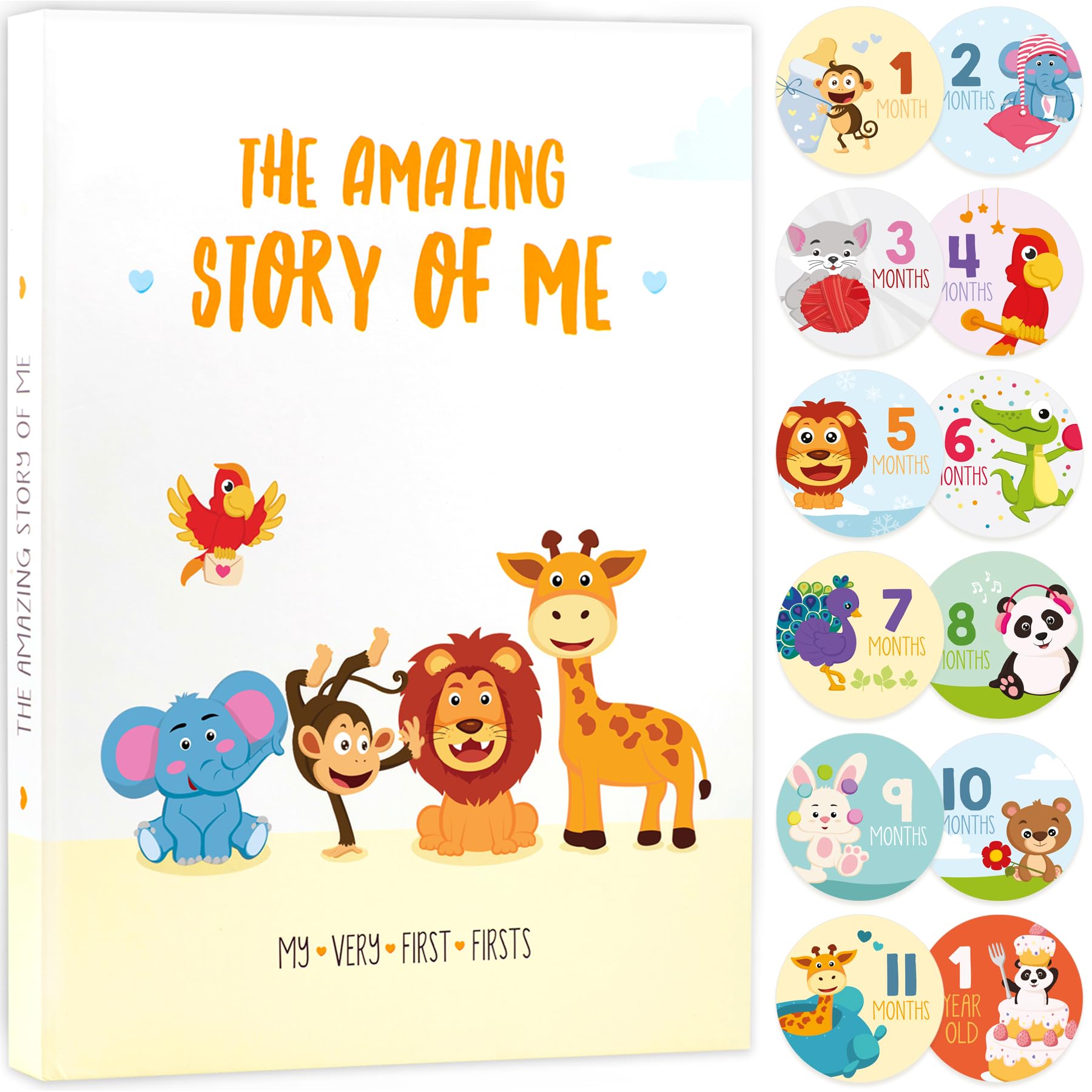 KiddosArt baby memory book cover — durable hardcover for lasting keepsakes.