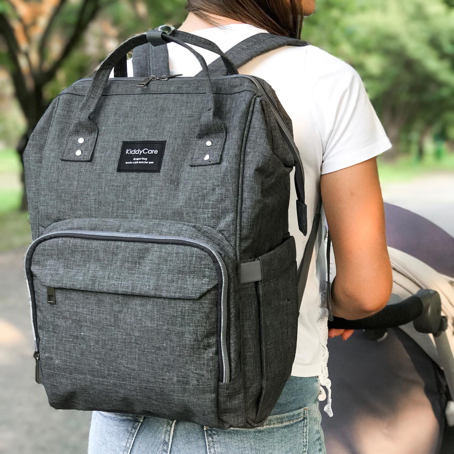 KiddyCare diaper backpack easy to clean interior after messes