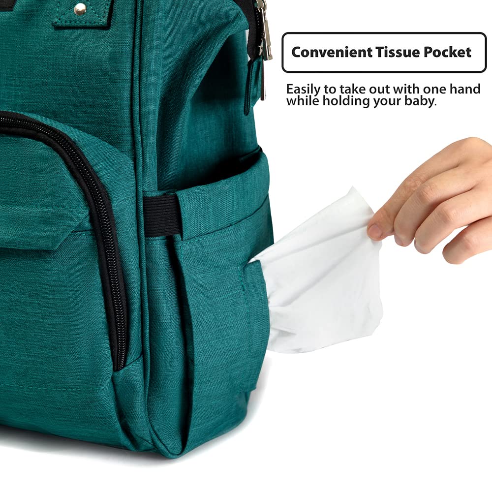 KiddyCare diaper backpack insulated bottle pockets keep drinks cool or warm