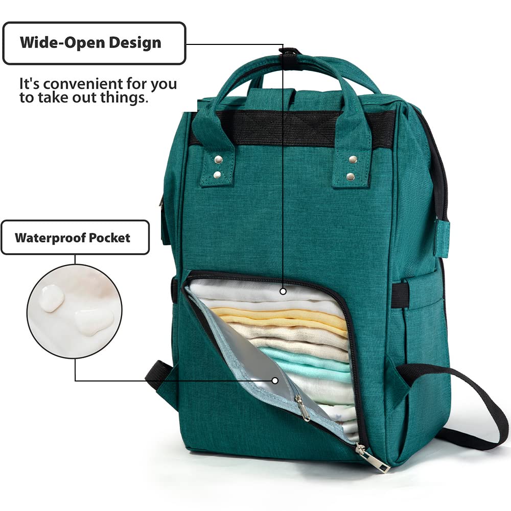 KiddyCare diaper backpack wipes pocket enables quick spill management