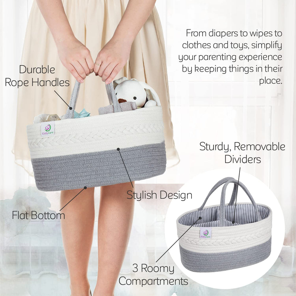 KiddyCare diaper caddy foldable storage for compact off-season storage or travel.