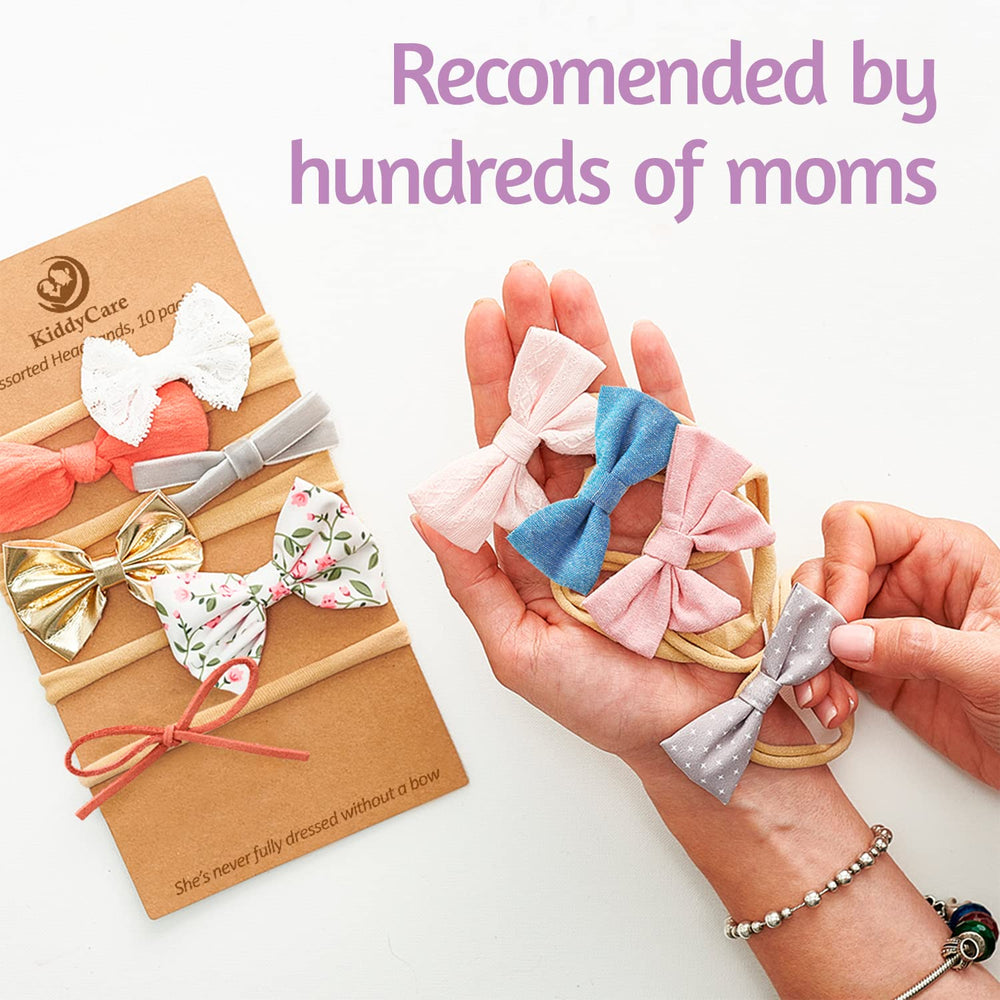 KiddyCare newborn headbands comfortable and gentle for delicate scalps.
