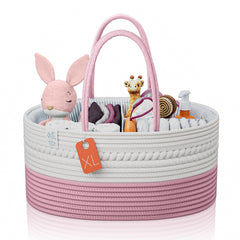 KiddyCare Diaper Caddy dimensions 14.2x8.7x7.1 inches for nursery fit.