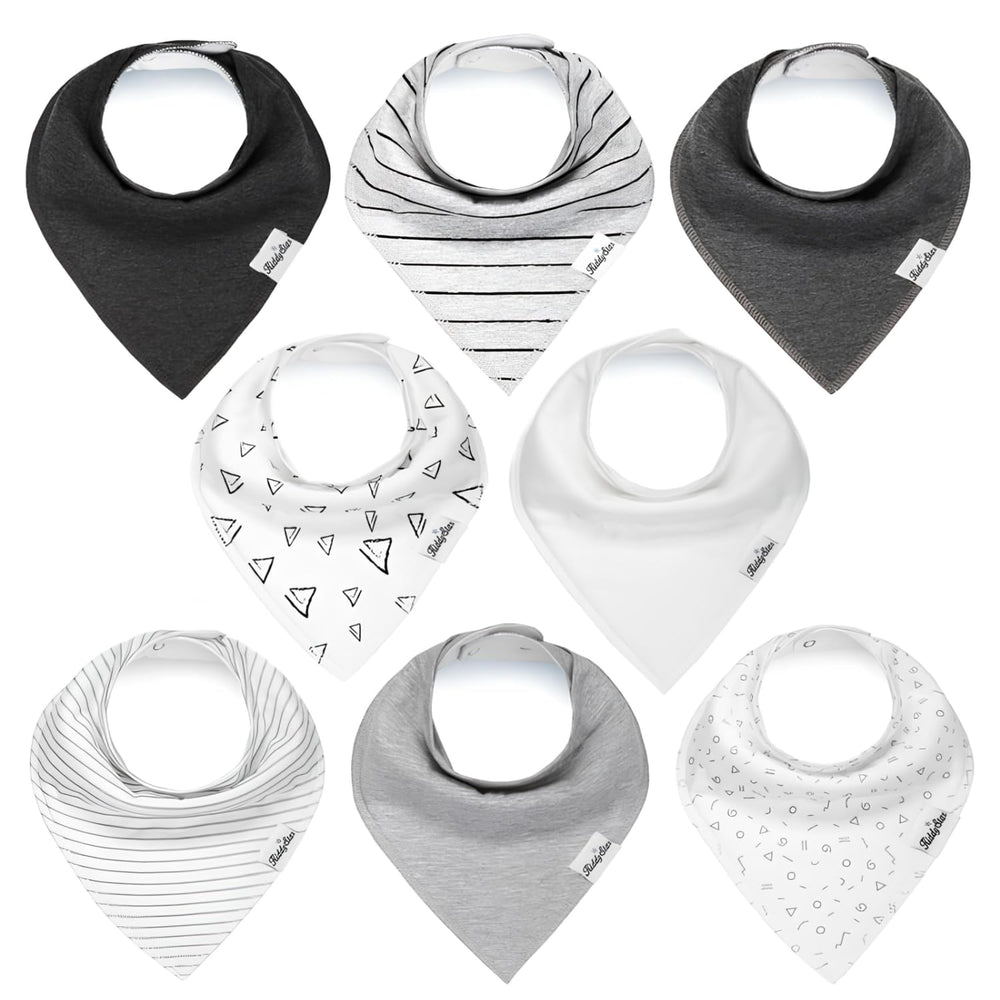 KiddyStar bib front view shows gentle organic cotton for sensitive skin.