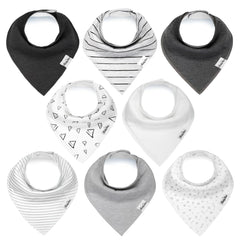 KiddyStar bib front view shows gentle organic cotton for sensitive skin.